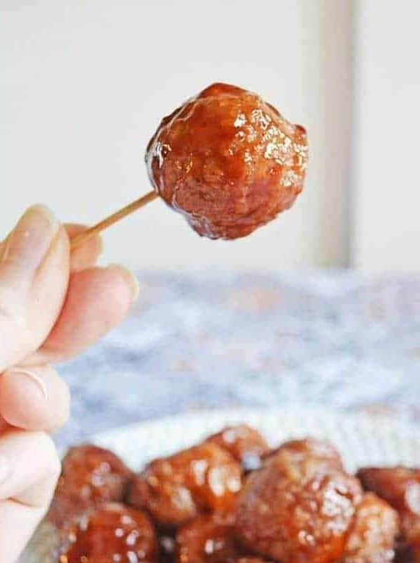 Grape Jelly Crockpot Meatballs