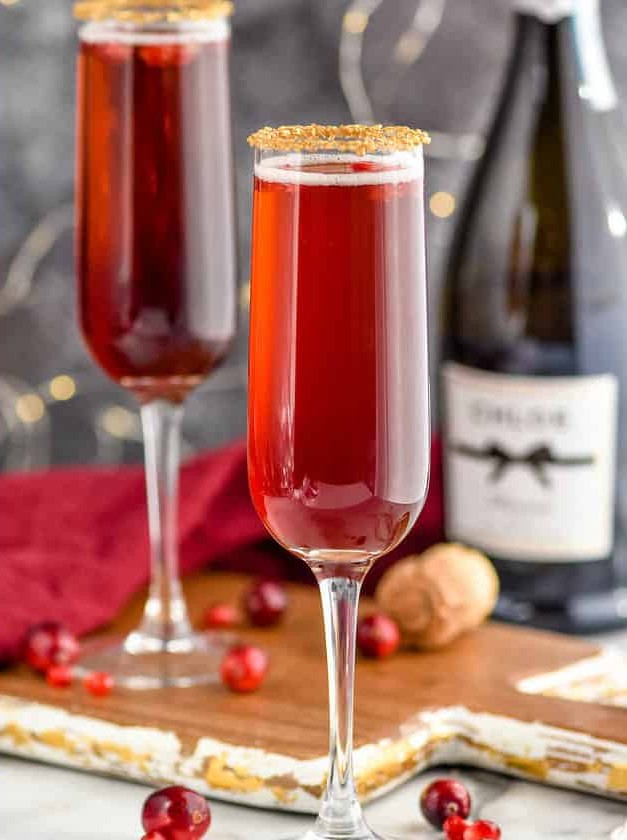 Cranberry Pomegranate Champagne Cocktail