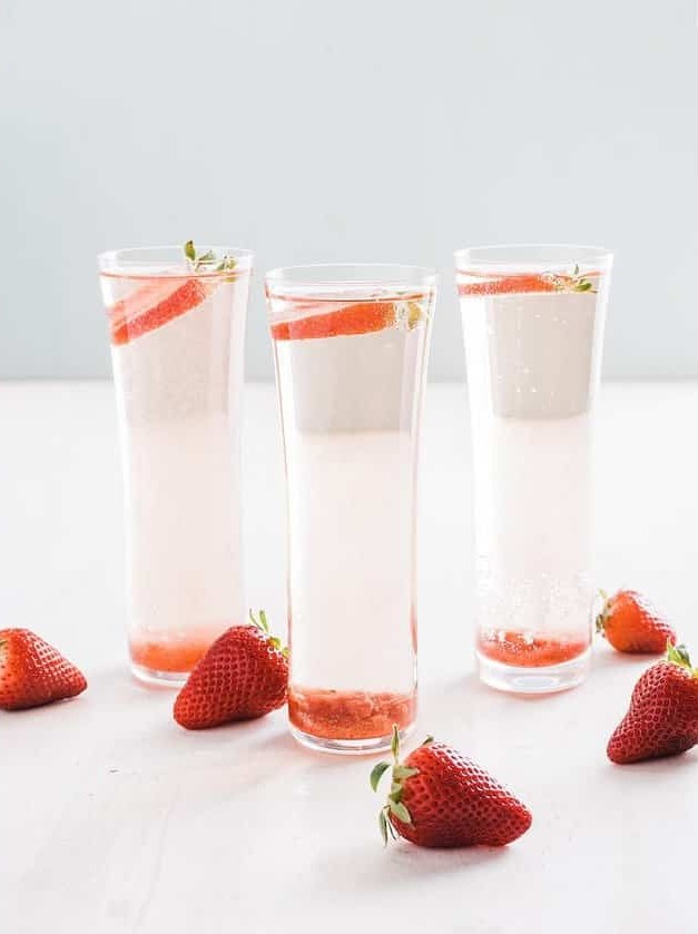 Strawberry–Rosé Champagne Cocktail