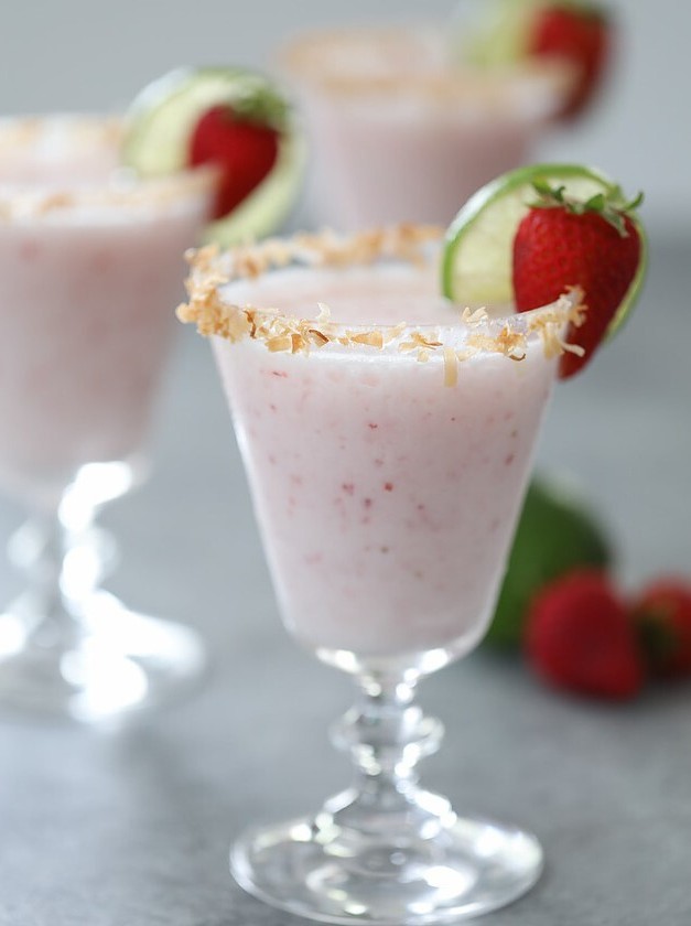 Strawberry Coconut Margaritas