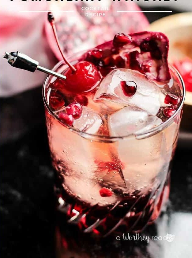 Pom Cherry + Whiskey Cocktail