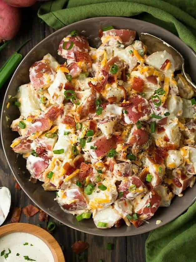 Cheddar Bacon Ranch Potato Salad