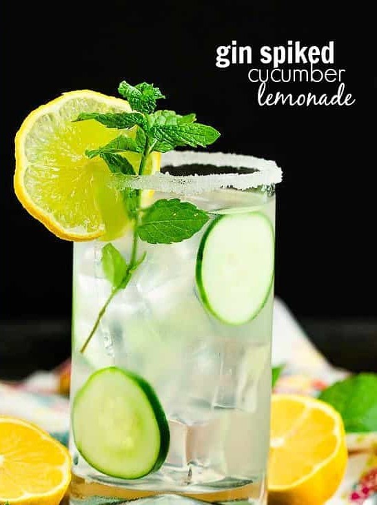 Gin Spiked Cucumber Lemonade