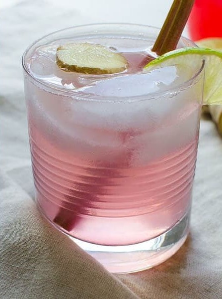 Rhubarb Ginger Gin Rickey