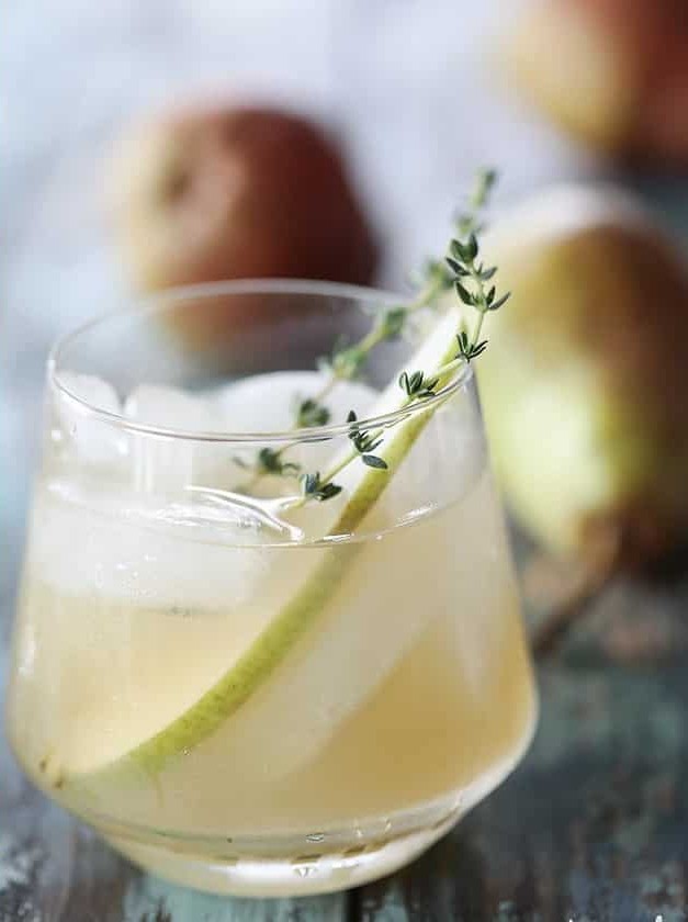 Spiced Pear Gin Cocktail