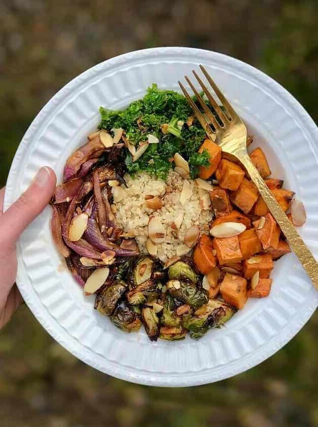 Brussels Sprouts and Sweet Potato Bowl