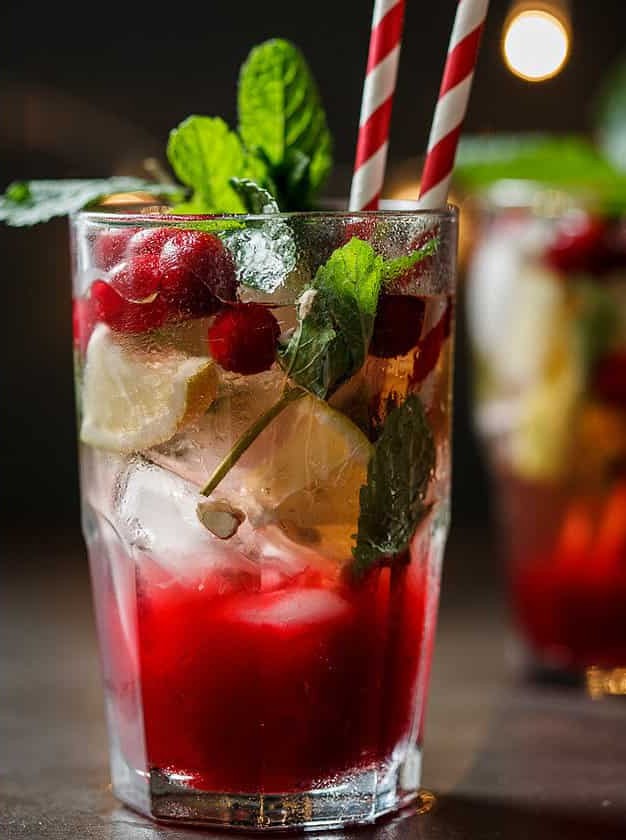 Cranberry and Ginger Mojito