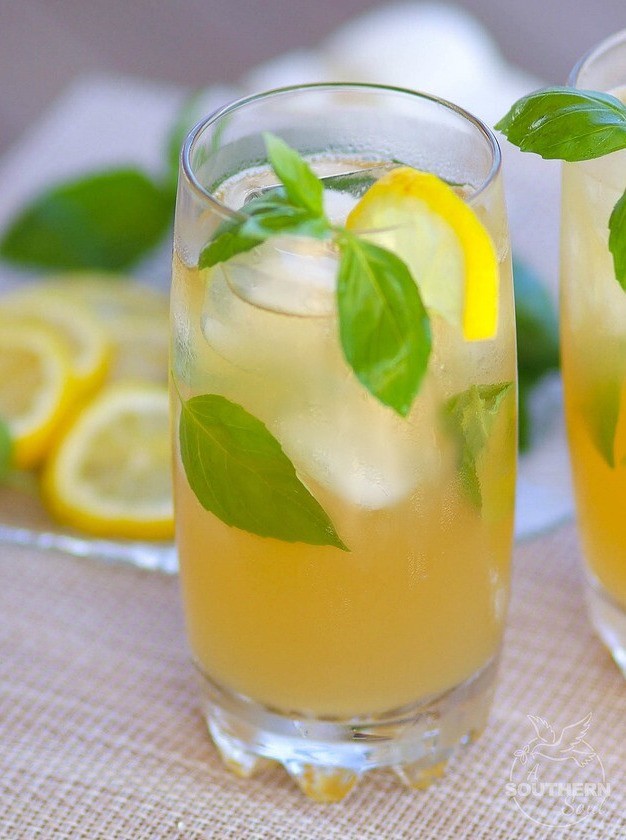 Bourbon Basil Lemonade