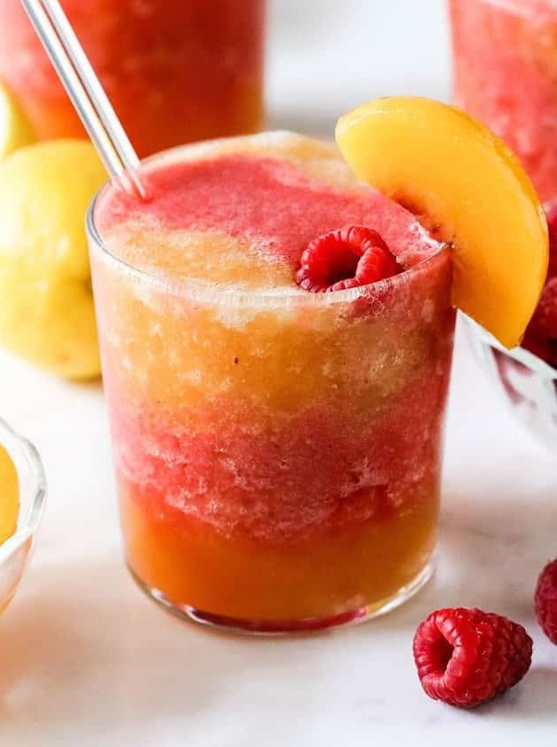 Peach Melba Frosé