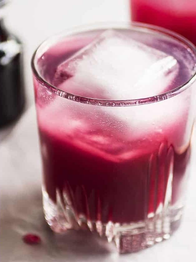 Blueberry Whiskey Spritzers