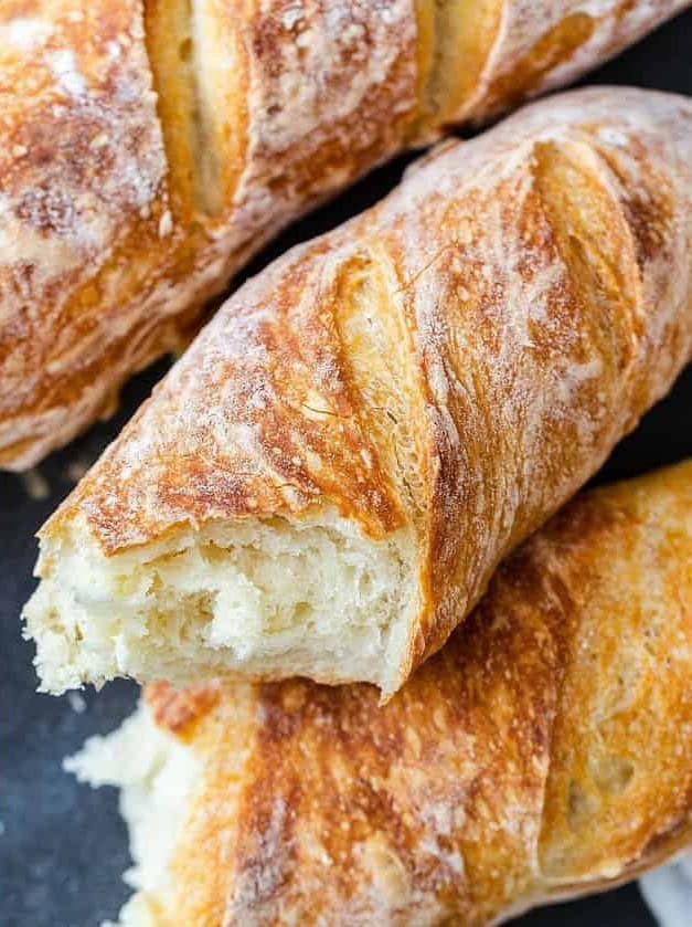 No Knead Bread-Baguette