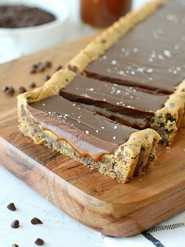 Chocolate Chip Salted Caramel Tart