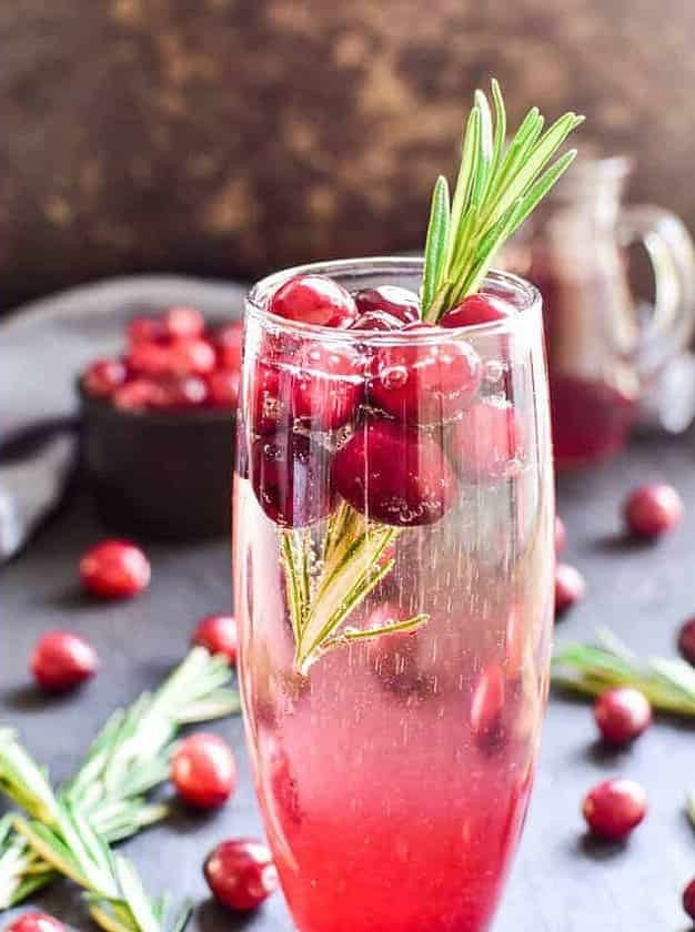 Cranberry Mimosas