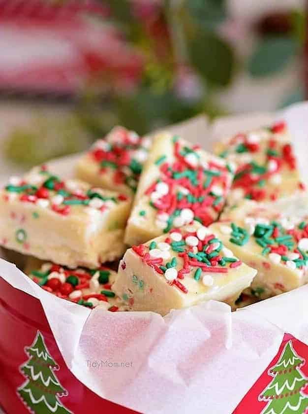 White Chocolate Christmas Fudge