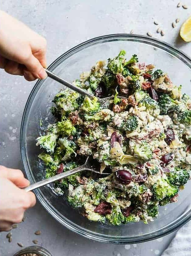 Mediterranean Low Carb Broccoli Salad