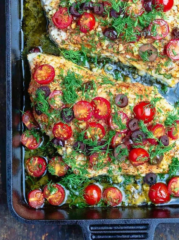 Mediterranean-Style Baked Grouper