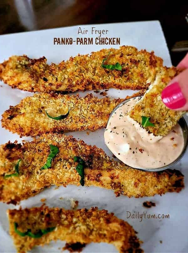 Air Fryer Panko Parmesan Chicken