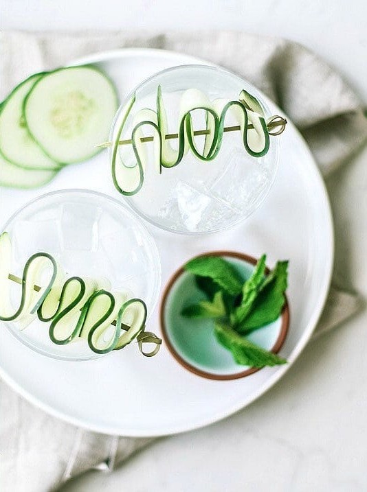 Cooling Cucumber Mint Gin Fizz