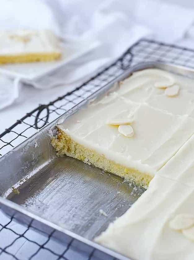 Texas Almond Sheet Cake for Two