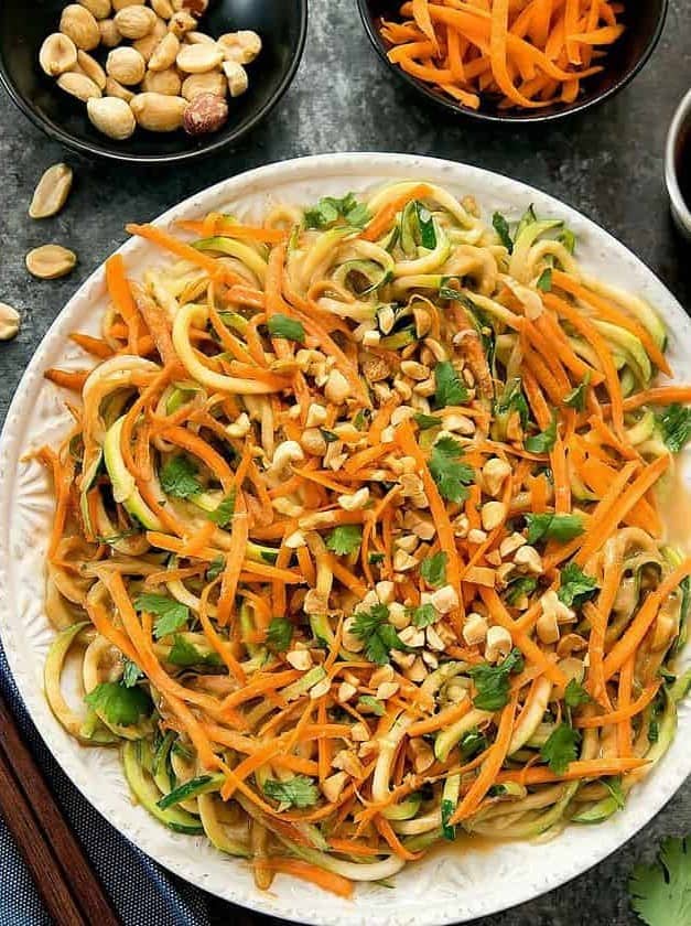 Thai Peanut Zucchini Noodles