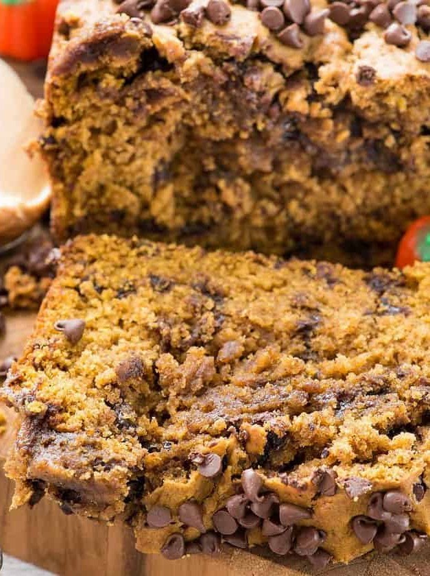 Peanut Butter Chocolate Chip Pumpkin Bread