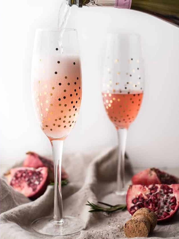 Pomegranate Prosecco Kombucha Cocktail