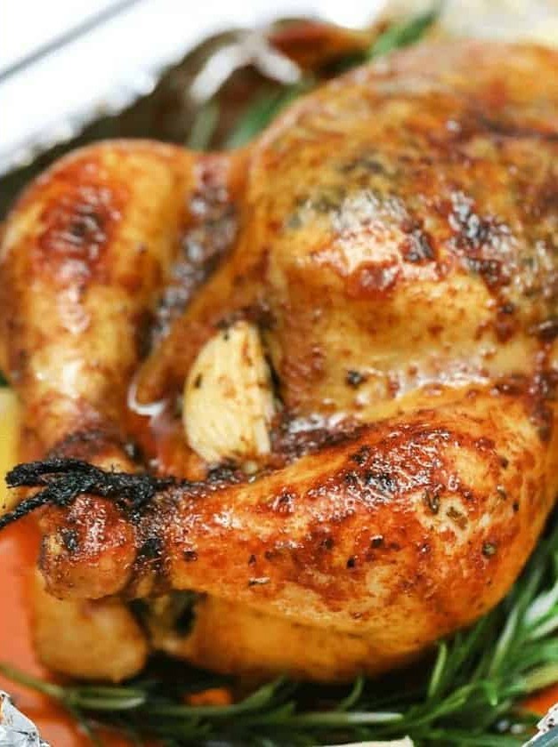 Roasted Chicken with Garlic Butter