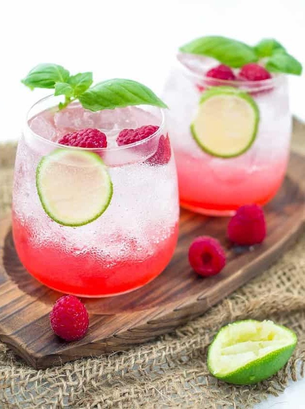 Raspberry Lime Vodka Cocktail