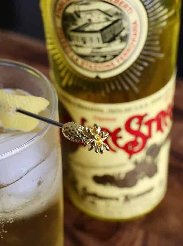 Yellow Strega Liqueur Saffron Gin Cocktail