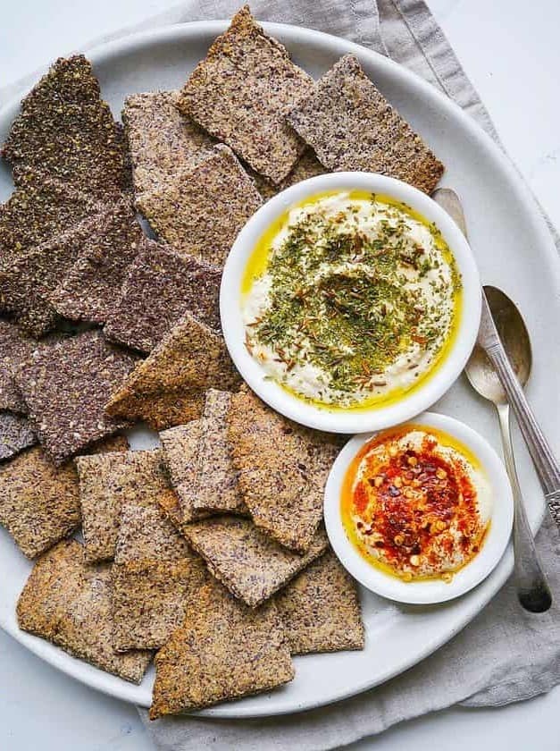 Easy Crunchy Flaxseed Crackers