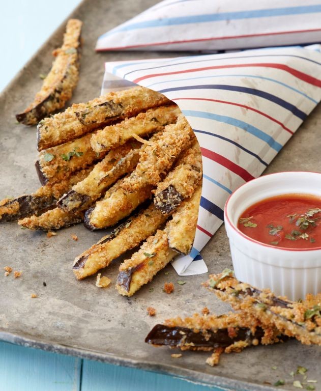 Baked Eggplant Fries with Marinara Sauce