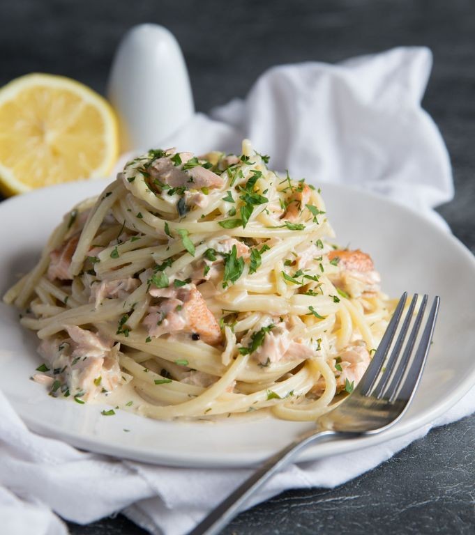 Creamy Dill Salmon Pasta