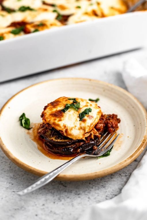 Eggplant Parmesan with Fresh Basil