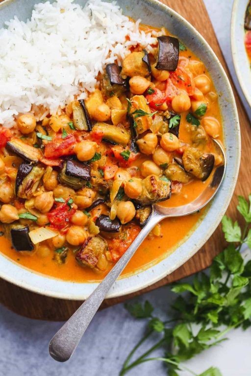 Eggplant and Chickpea Curry