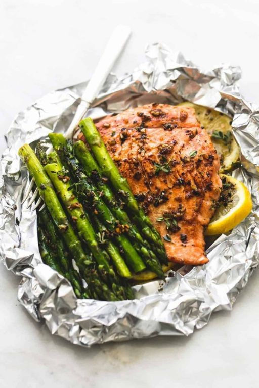 Salmon and Asparagus Foil Packets